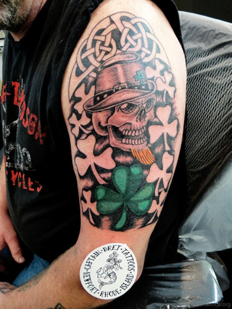 irish skull tattoos